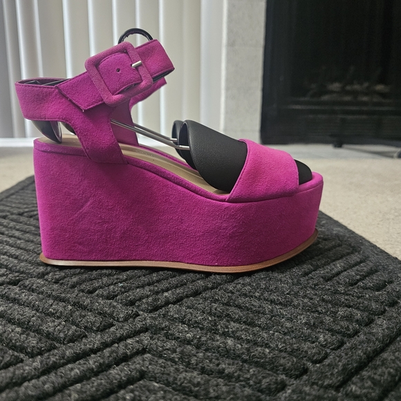 Loeffler Randall Fuchsia Wedge Sandals - Picture 8 of 8